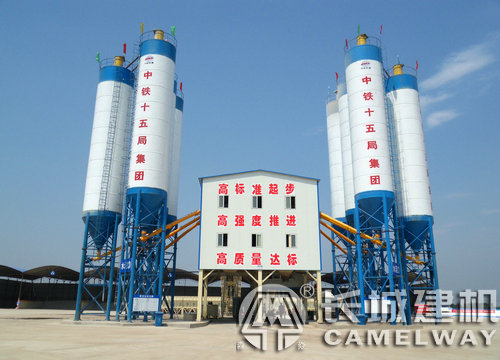 兩臺(tái)2xHLS120型拌和機(jī)攪拌站（樓）