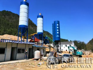 湖北恩施2hzs35攪拌站，雙機3